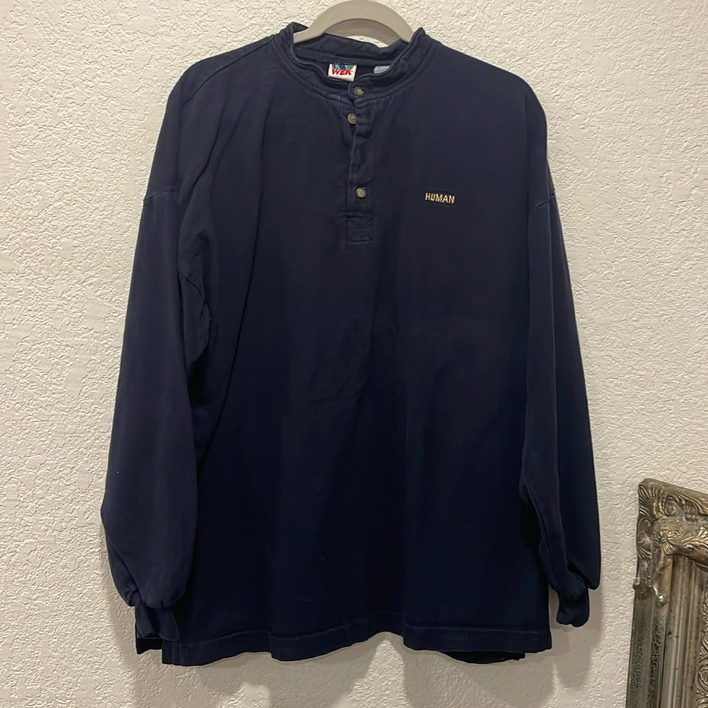 Vintage Wek human size small/medium navy long sleeve made in the USA